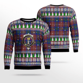 Clan Chisholm Hunting Modern Crest Tartan Christmas Ugly Sweater WR89 Chisholm Hunting Modern Crest Tartan Tartan Ugly Sweater